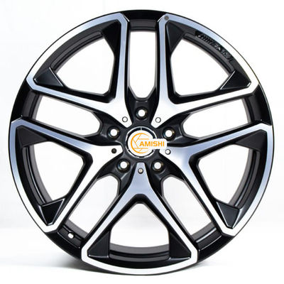 Matte 66.6 Hole 21 Inch Black Alloy Wheels , ET51 21 Inch Car Rims