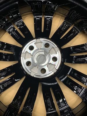 72.6 Hole Multi Spoke Alloy Wheels 9.5J 22 Inch Black Alloy Rims