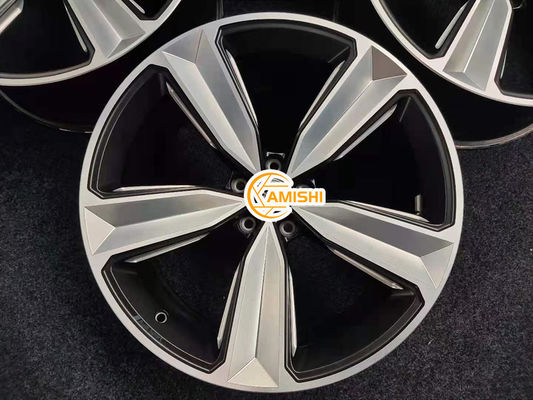 Aluminum Alloy ET26 5 Spoke 66.5 Hole 20 Inch Gloss Black Rims For Audi RS5 2019