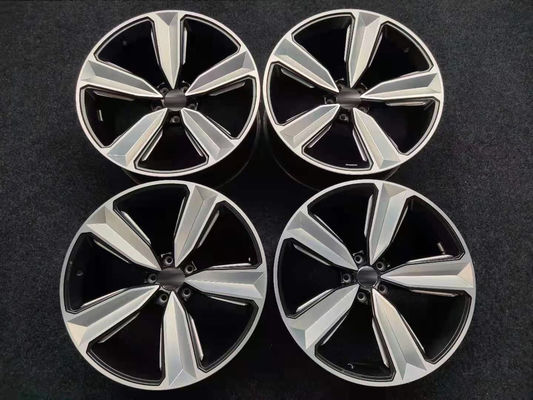Aluminum Alloy ET26 5 Spoke 66.5 Hole 20 Inch Gloss Black Rims For Audi RS5 2019