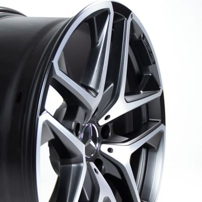 Matte 66.6 Hole 21 Inch Black Alloy Wheels , ET51 21 Inch Car Rims