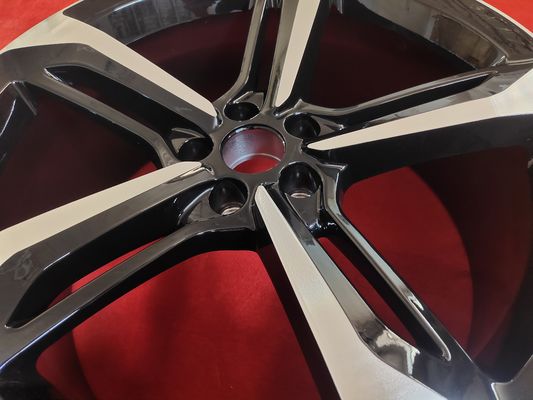 Forged Glossy 9.5J 21 Inch 5 Spoke Black Alloy Wheels Fit Tire 285 40 ZR21