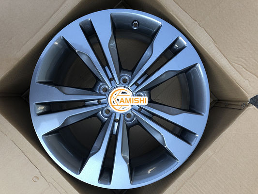 Lightweight ET43 5 Double Spoke 18 Inch Aluminum Rims Grey Himalaya Polished