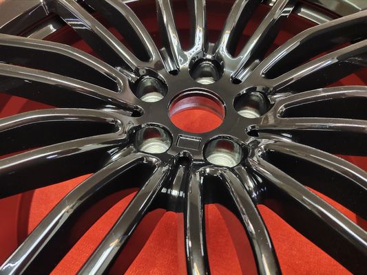 Cast 66.6 Hole Alloy Rims For Bmw , Black Multi Spoke BMW 5x112 Wheels
